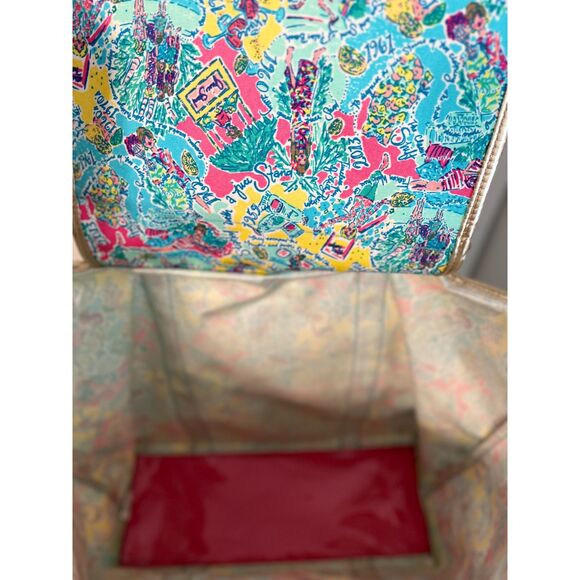 Lilly Pulitzer In The Beginning Gold Sparkle Tote Bag – Gold Sequin Trim - Picture 8 of 16